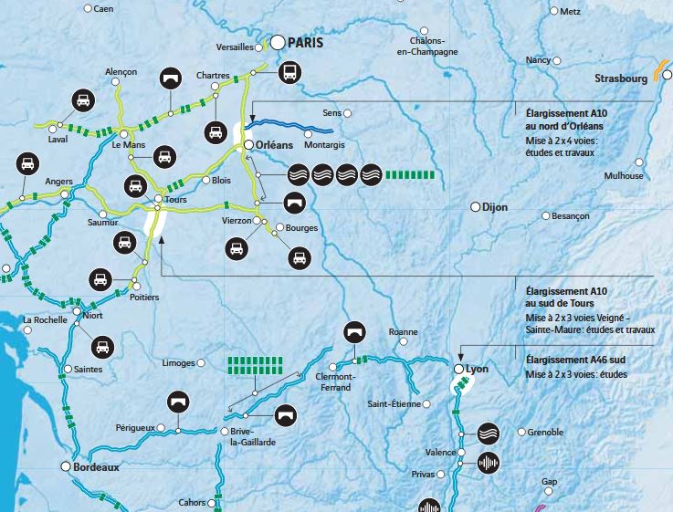 chantiers autoroutes Vinci